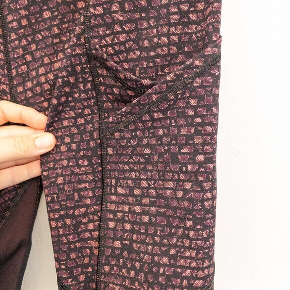 Lululemon Deep Breath Crop 21" Leggings Shatter Weave Print – Size 4 - Picture 3 of 5